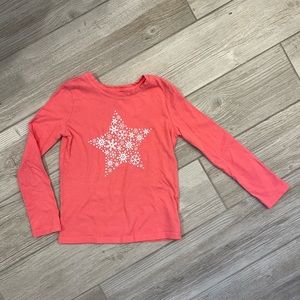 Gap Kids Girls Sparkle snowflake Shirt Size 6